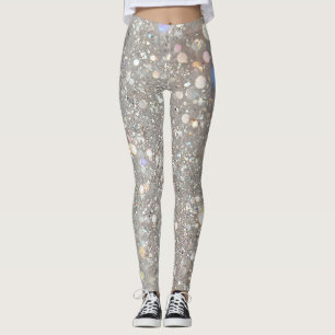Legging Festa de Brilho Branco