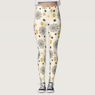 Legging Festa de fantasias de Halloween com aranhas bonita