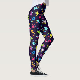 Legging Festa de Tinta de Mão Líquida Bootiística