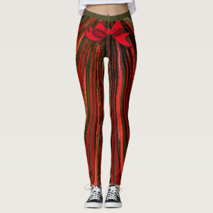 Legging Festivo Friso Molhado Com Arco