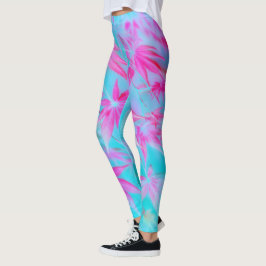 Legging feuille rose