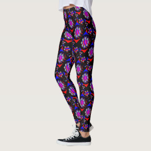 Legging Fibonacci 'Fish Checker Black', de Kenneth Yoncich