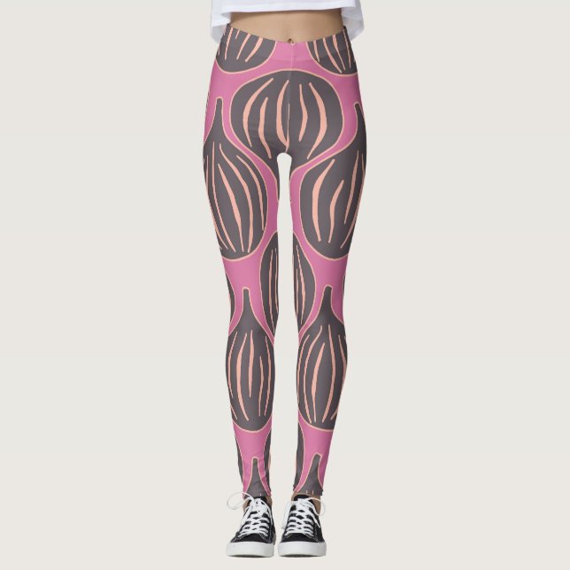 Legging Fig Fantasy: Feriado Vintage Sem Fios (Frente)