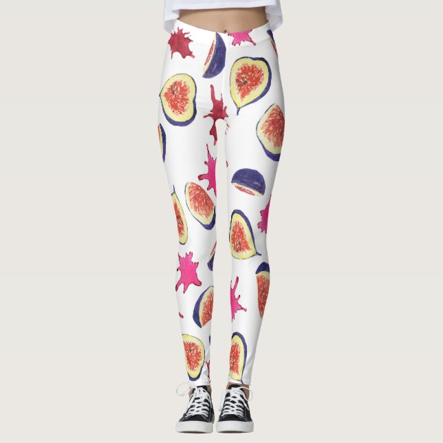 Legging Figos Frescos - Cor d'água do Sumo Rosa (Frente)