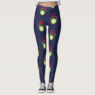 Legging Figura de desenho animado com inseto de raio