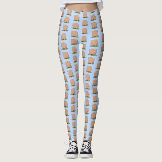 Legging Figura de desenho animado de um bebê fofo (Frente)