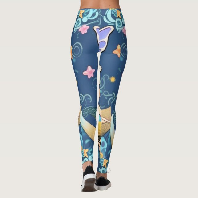 Legging Figura do cheio Deusa Fada Thunder_Cove (Verso)