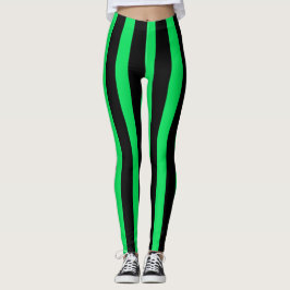 Legging Figuras Verticais Pretas e Verticais em Stripes de
