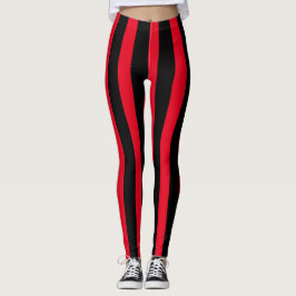 Legging Figuras Verticais Vermelhas e Negras