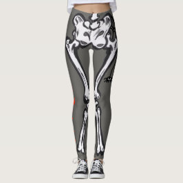 Legging Figurino Assustador do Halloween. Legenda