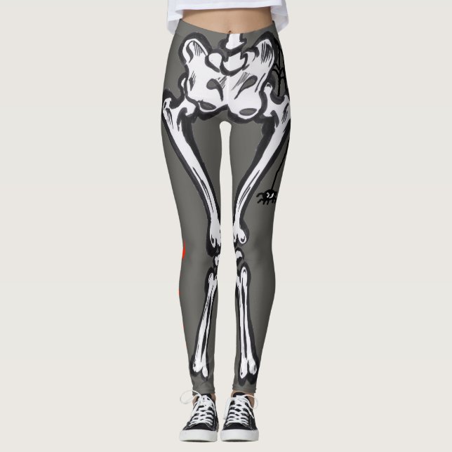 Legging Figurino Assustador do Halloween. Legenda (Frente)