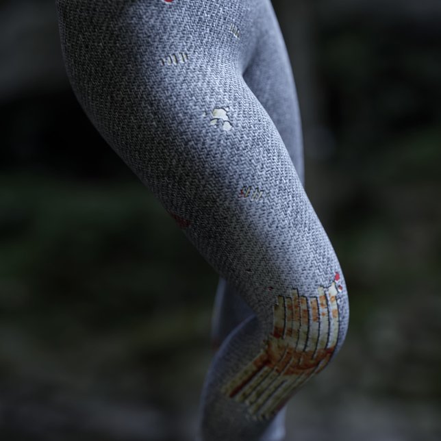 Legging Figurino Zombie do Halloween Perfurava Jeans (Livin' that zombie life this Halloween? Here's your leggings!)