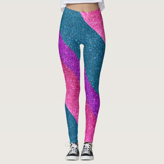 Legging Fila LGBTQ de Orgulho gay de Sinalizador Bissexual (Frente)