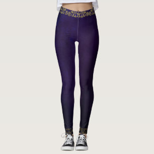 Legging Filigrana ornamentado no costume roxo