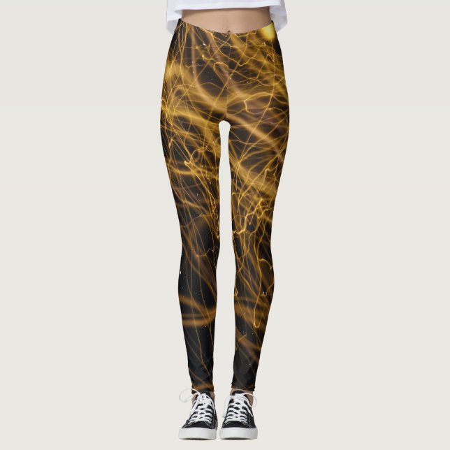 Legging Filme Grain: Abstrato Bokeh Trail (Frente)