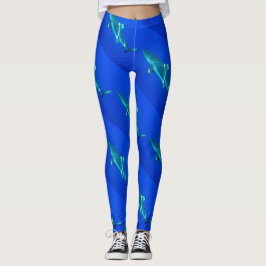 Legging Fins Fin : impressão de padrão de tubarão