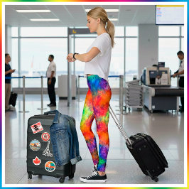 Legging [Fire e Ice] Brilhante Tinta Tie-Dye em Cores do A