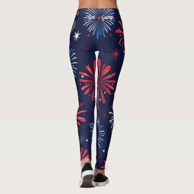Legging Firecracker Impressão 4 de julho (Verso)
