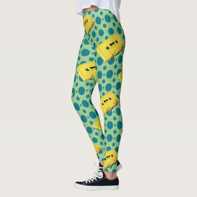 Legging Fita Cassete Amarela pop Art (Esquerda)