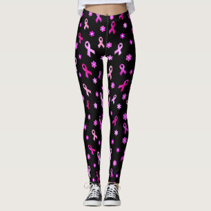 Legging Fita cor-de-rosa do cancro da mama