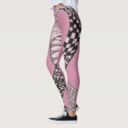 Legging Fita de Consciência do Cancer da Mama Rebelde Mode