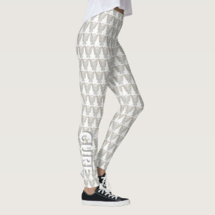 Legging Fita de Sensibilização Branca Esperança e Pernas d