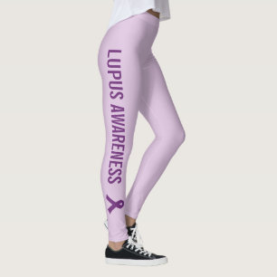 Legging Fita de Sensibilização do Lupus Roxo