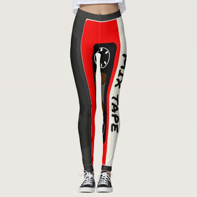 Legging Fita Red Mix - Presente Retroativo Dos Anos 80 E 9 (Frente)