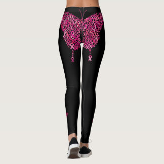 Legging Fita Rosa do Câncer da Mama