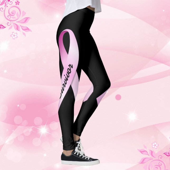 Legging Fita Rosa Personaliza O Sobrevivente Do Câncer Da  (Criador carregado)