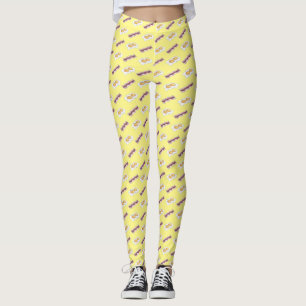Legging Fitas de bacon e ovos fritos Emparelhamento de Com