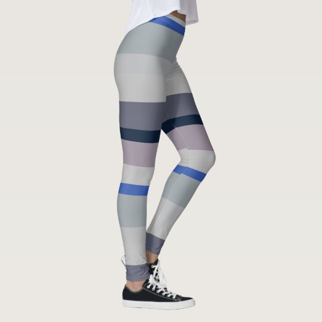 Legging Fitas onduladas púrpuras e azuis (Direita)