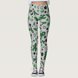 Legging Fitas Verdes Múltiplas...C Diferença