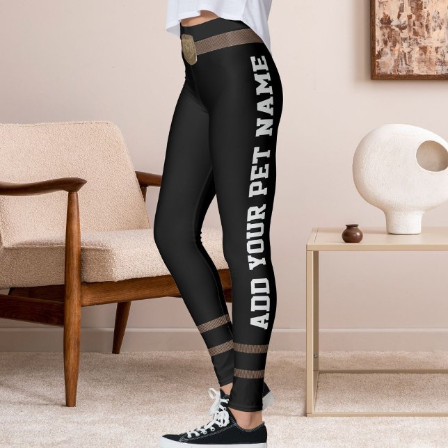 Legging Fivela Personalizada de Couro Marrom com Fivela de (Criador carregado)