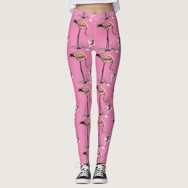 Legging Flamingo Bebendo Martini Thunder_Cove (Frente)
