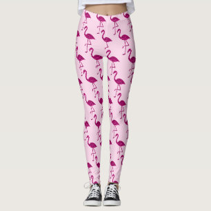 Legging Flamingo brilhante padrão de brilhos rosa