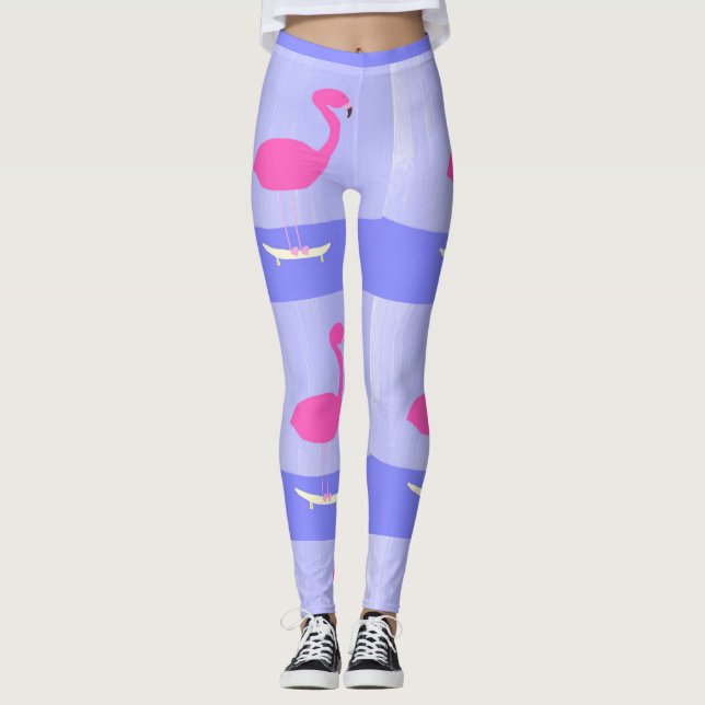 Legging flamingo na pintura do skate (Frente)