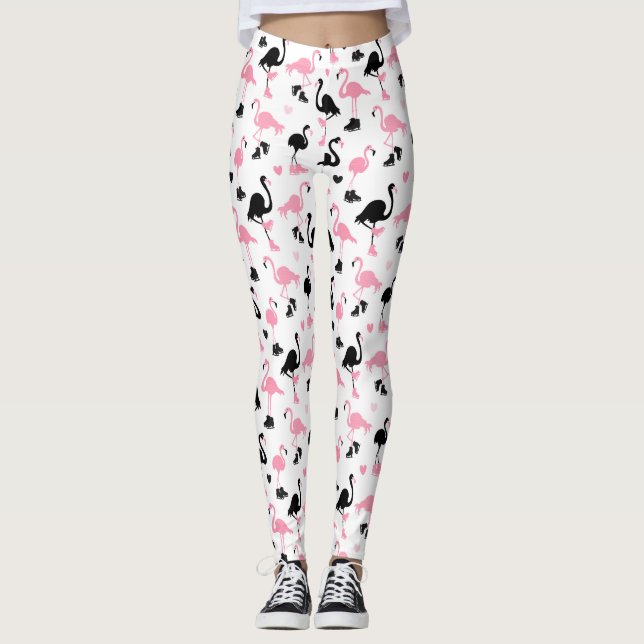 Legging Flamingos do patinagem no gelo (Frente)
