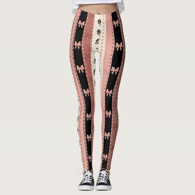 Legging Flauta de Futebol Coquette com Estampa de Leopardo (Frente)