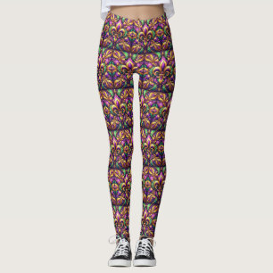 Legging fleur de lis mardi gras