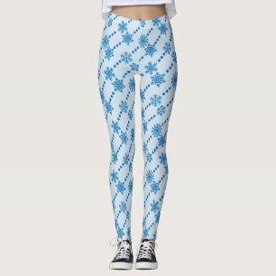 Legging Floco de neve azul