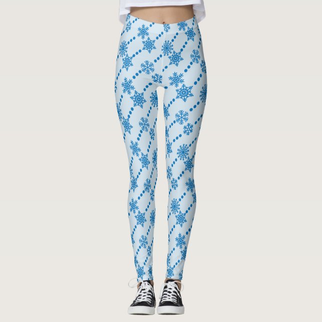 Legging Floco de neve azul (Frente)