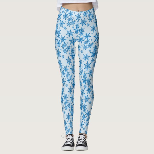 Legging Floco de neve azul (Frente)
