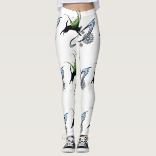 Legging Floco de neve de gato cósmico