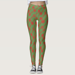 Legging Floco de neve vermelho
