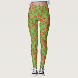 Legging Floco de neve vermelho