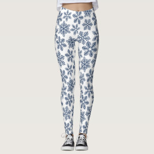 Legging Flocos de neve azuis