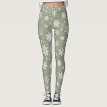 Flocos de neve brancos e verdes feriados