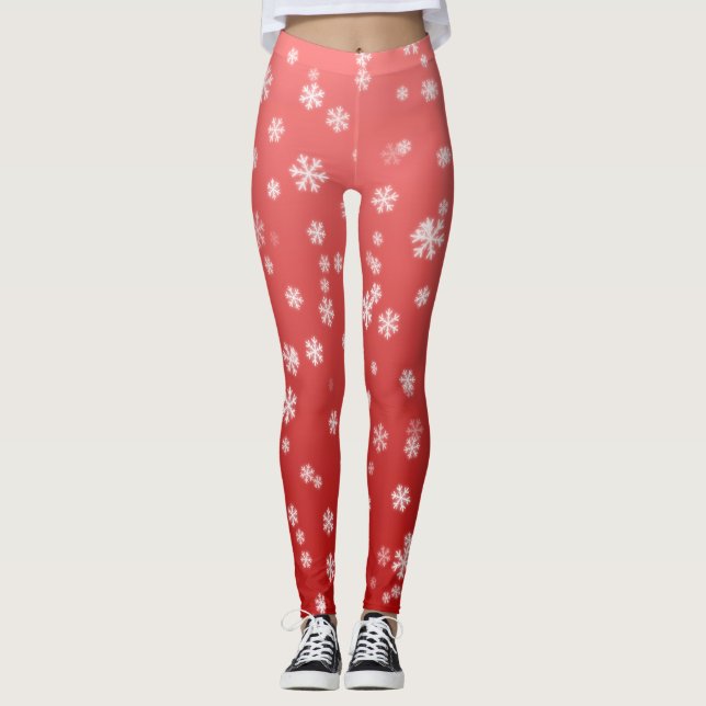 Legging Flocos de neve de Natal (Frente)