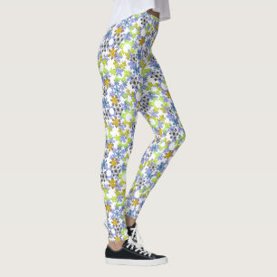 Legging Flocos de neve de papel recortado multicolorido so